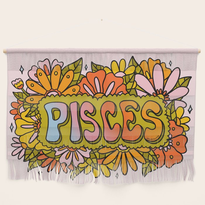 Pisces Flowers Wall Hanging Gallery Image 1