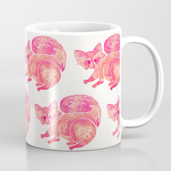 Watercolor Raccoon - Pink Palette Coffee Mug Gallery Image 1
