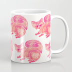 Watercolor Raccoon - Pink Palette Coffee Mug Gallery Image 1