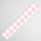 Large Valentine Soft Blush Pink and White Buffalo Check Plaid Table Runner Gallery Image 3