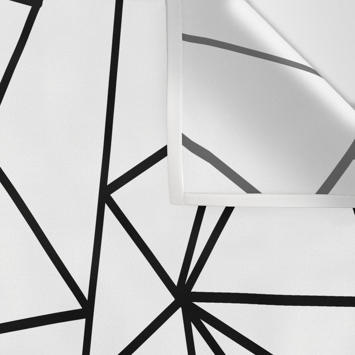 Black white modern abstract geometrical pattern Wall Tapestry Gallery Image 3