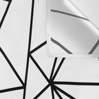 Black white modern abstract geometrical pattern Wall Tapestry Gallery Image 3