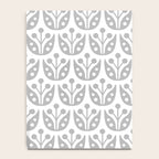 Mid Century Flower Pattern Gray Notebook Gallery Image 4