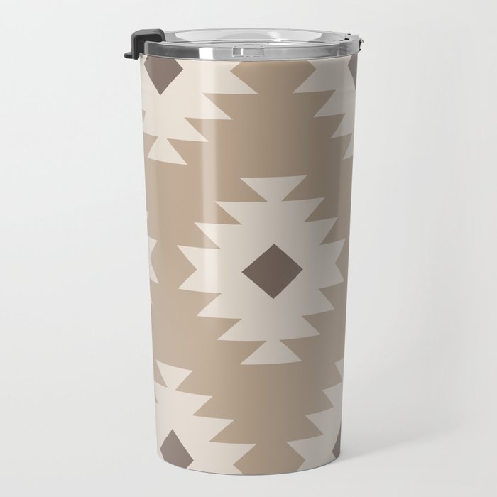 Southwestern Pattern 525 Beige Travel Mug Gallery Image 3