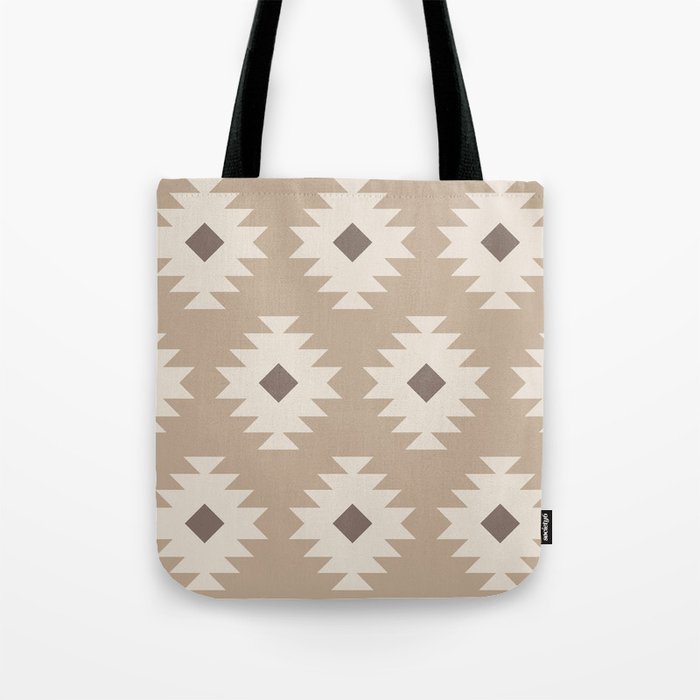 Southwestern Pattern 525 Beige Tote Bag Gallery Image 1
