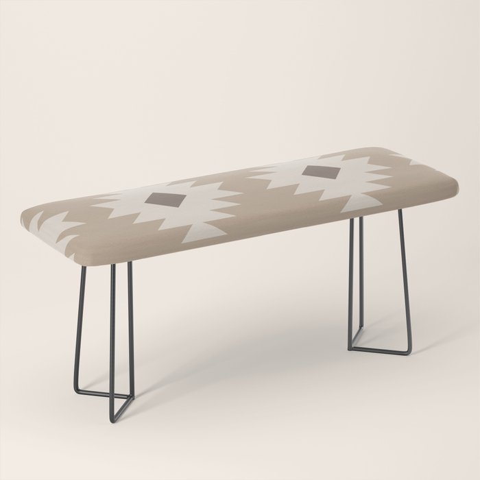 Southwestern Pattern 525 Beige Bench Gallery Image 1