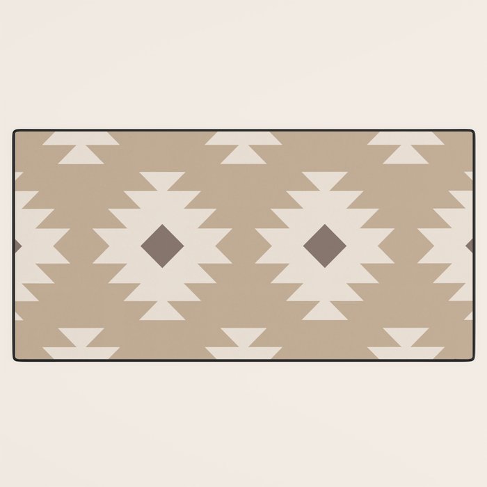 Southwestern Pattern 525 Beige Desk Mat Gallery Image 3