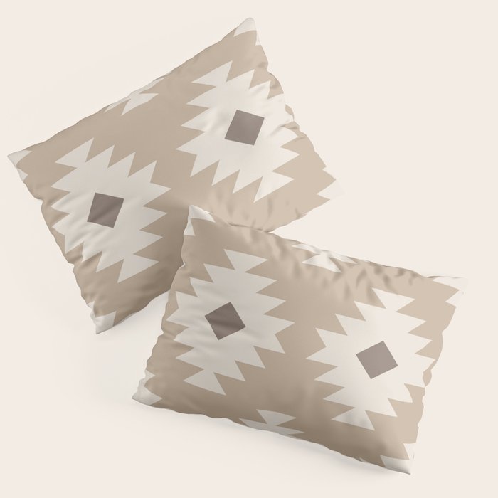 Southwestern Pattern 525 Beige Pillow Sham Gallery Image 1