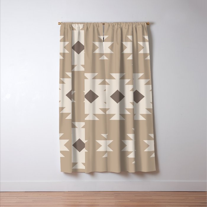 Southwestern Pattern 525 Beige Window Curtain Gallery Image 3