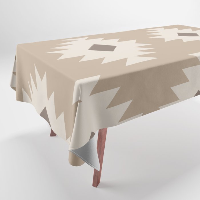 Southwestern Pattern 525 Beige Tablecloth Gallery Image 1