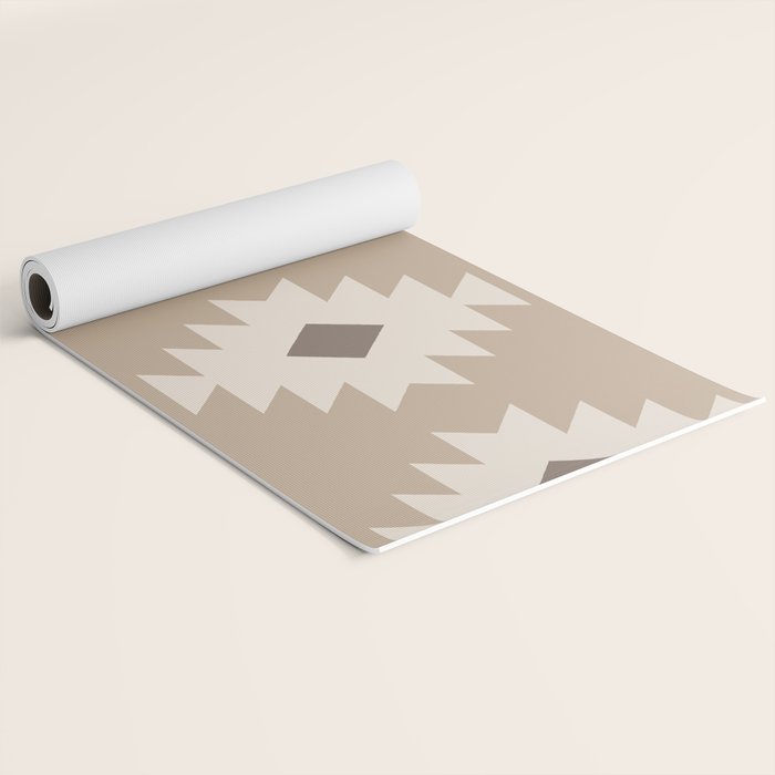 Southwestern Pattern 525 Beige Yoga Mat Gallery Image 2