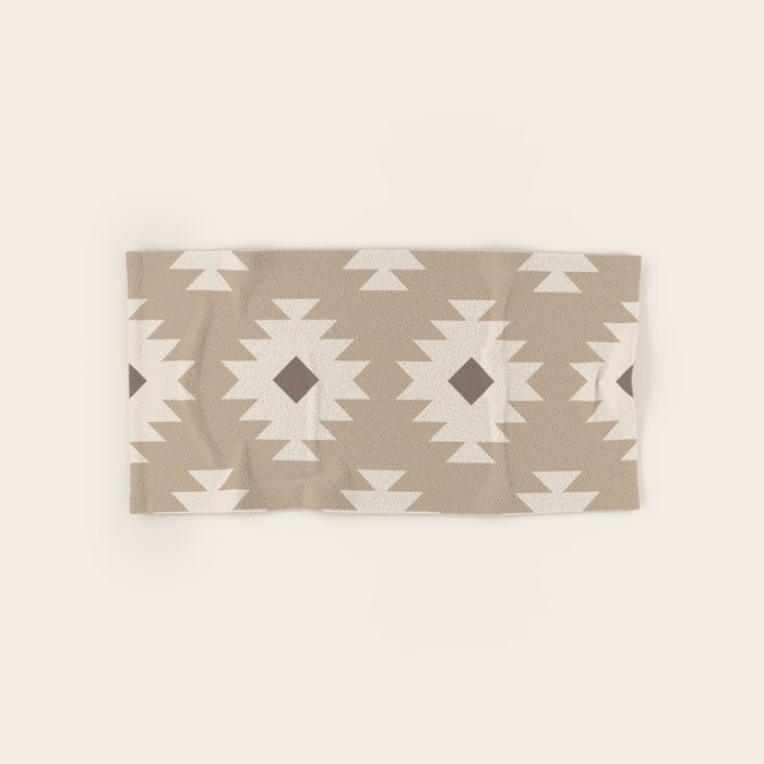 Southwestern Pattern 525 Beige Bath Towel Gallery Image 1