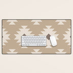 Southwestern Pattern 525 Beige Desk Mat Gallery Image 1