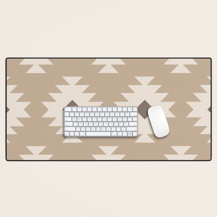 Southwestern Pattern 525 Beige Desk Mat Gallery Image 1