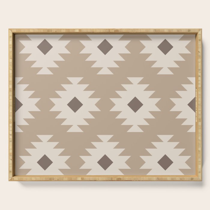 Southwestern Pattern 525 Beige Serving Tray Gallery Image 1