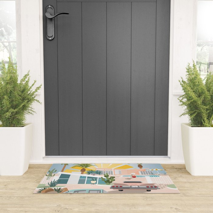 Retro Palm Springs III Welcome Mat Gallery Image 3
