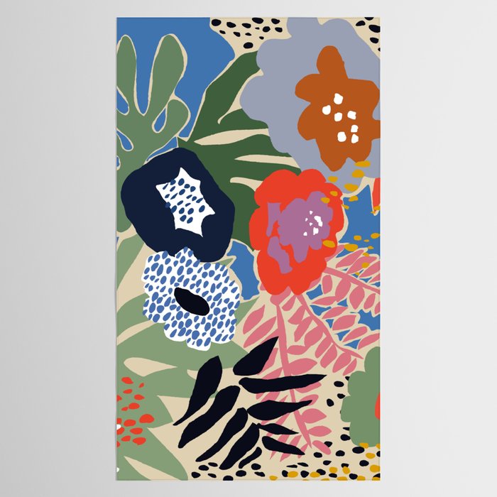 Maximalist floral shapes Tablecloth Gallery Image 2