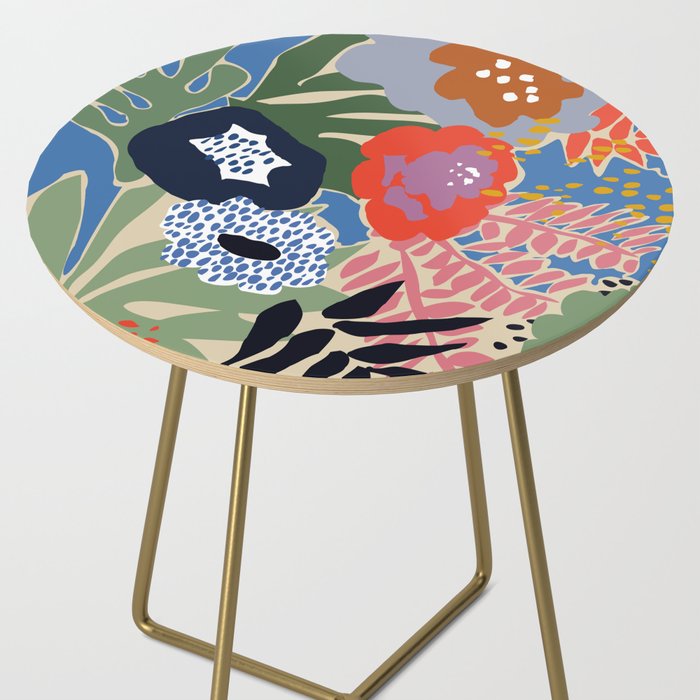 Maximalist floral shapes Side Table Gallery Image 2