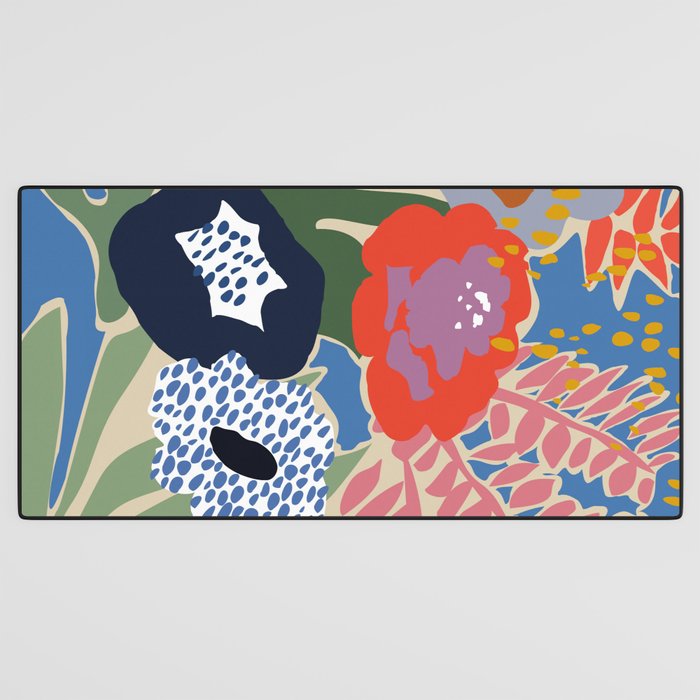 Maximalist floral shapes Desk Mat Gallery Image 3