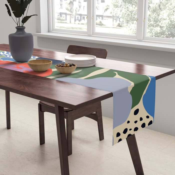 Maximalist floral shapes Table Runner Gallery Image 2