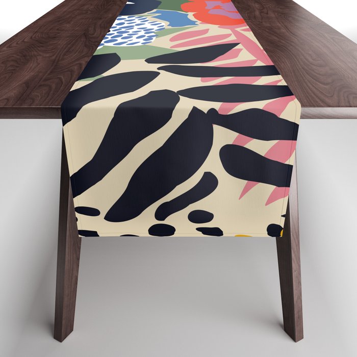 Maximalist floral shapes Table Runner Gallery Image 1