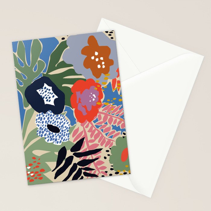 Maximalist floral shapes Stationery Card Gallery Image 2