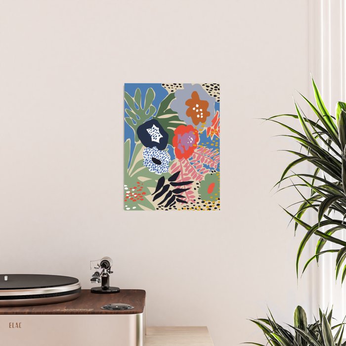 Maximalist floral shapes Poster Gallery Image 2