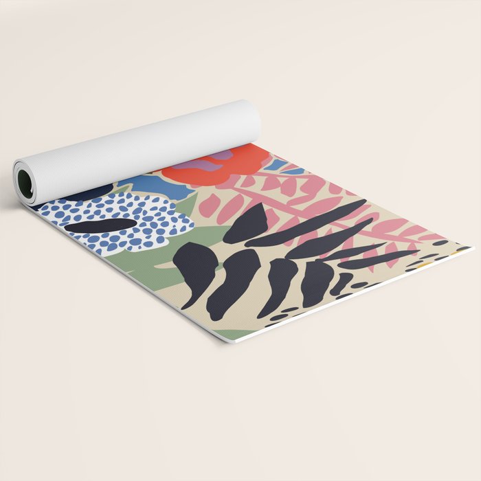 Maximalist floral shapes Yoga Mat Gallery Image 2