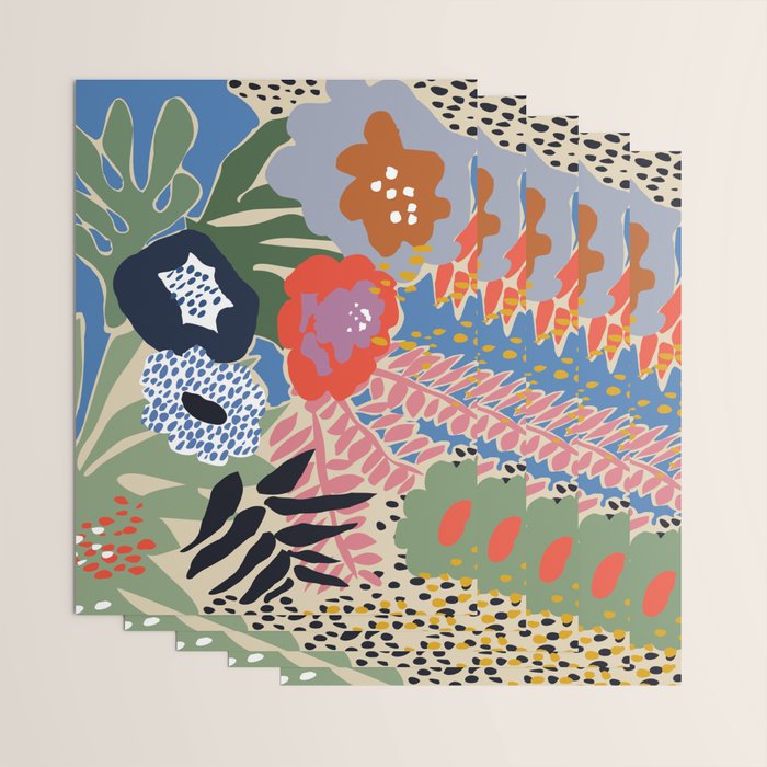 Maximalist floral shapes Wrapping Paper Gallery Image 3