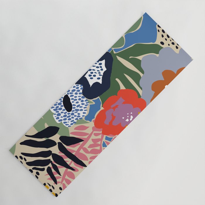 Maximalist floral shapes Yoga Mat Gallery Image 1