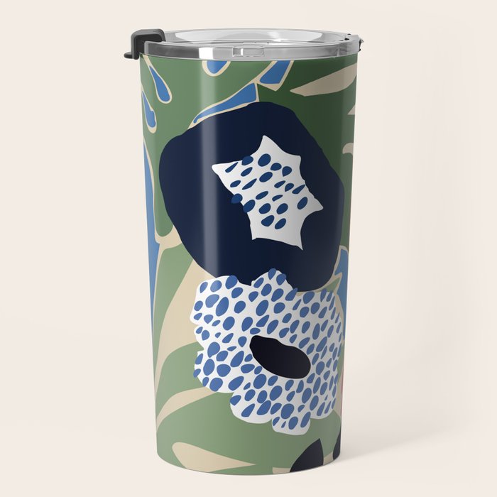 Maximalist floral shapes Travel Mug Gallery Image 3