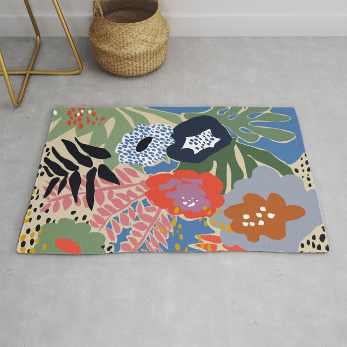 Maximalist floral shapes Rug Gallery Image 1