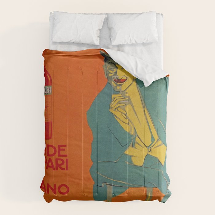 Bitter Campari Vintage Beverage Poster Comforter Gallery Image 6