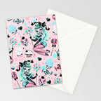 MInt Sugar Pinup Doll Pattern Stationery Card Gallery Image 2