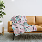 MInt Sugar Pinup Doll Pattern Throw Blanket Gallery Image 1