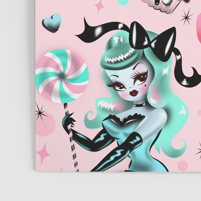 MInt Sugar Pinup Doll Pattern Poster Gallery Image 3