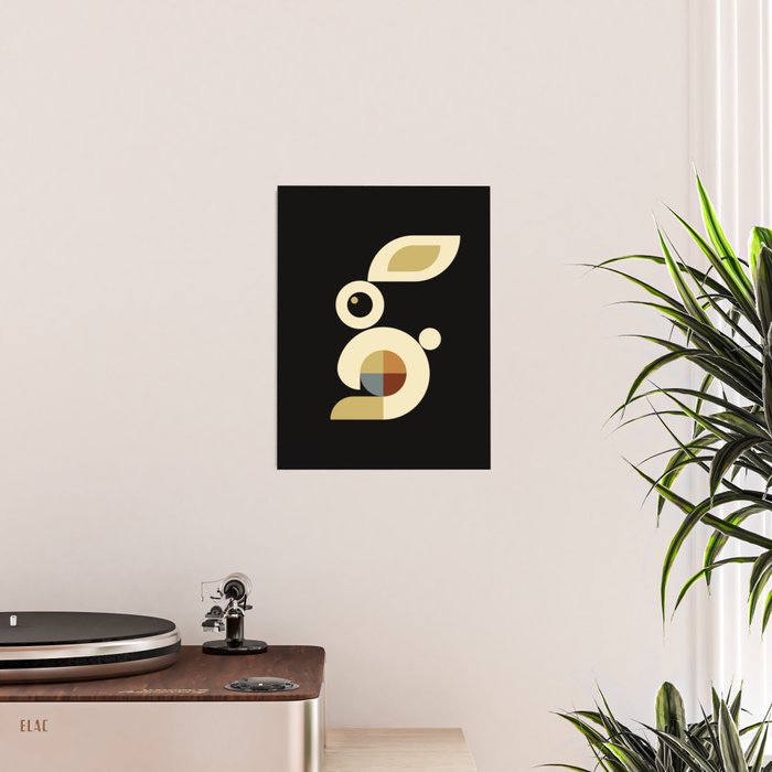 white rabbit modern Poster Gallery Image 2