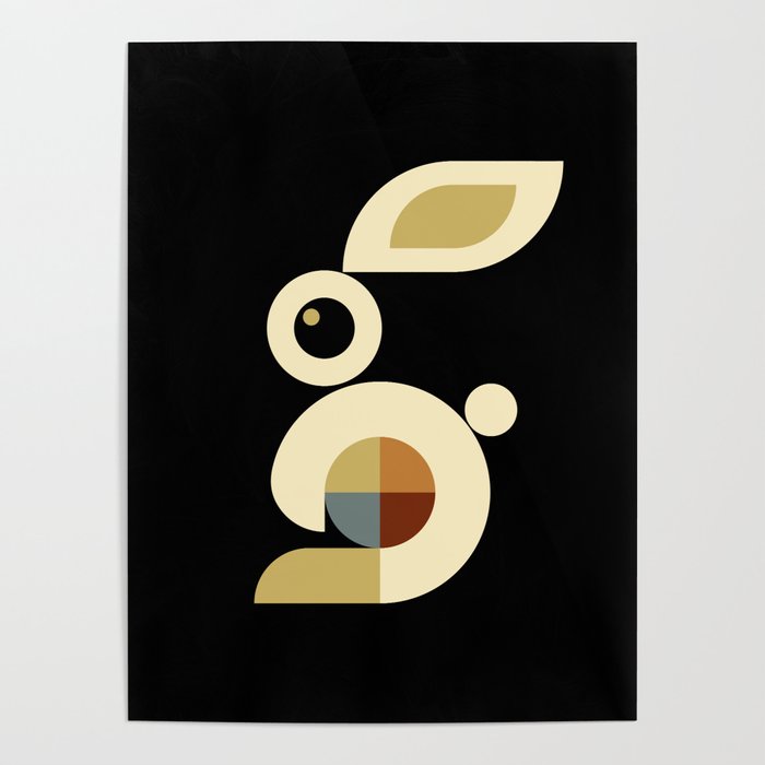 white rabbit modern Poster Gallery Image 4
