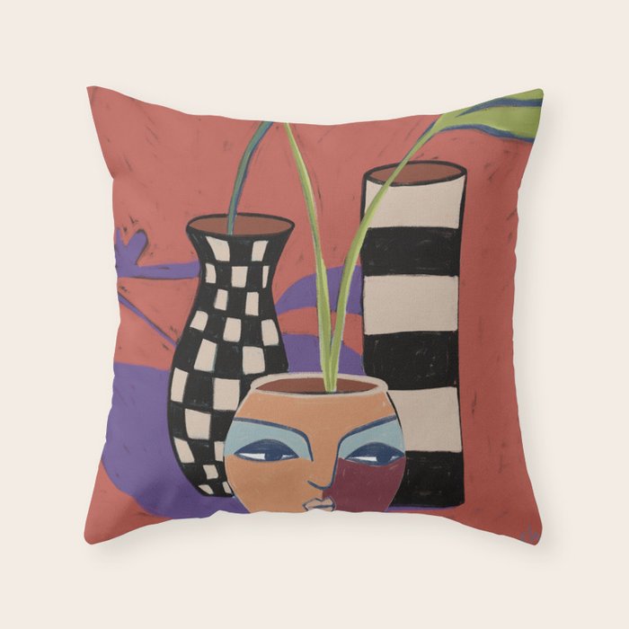 Blending Vases Throw Pillow Gallery Image 6