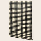 Watercolor Gingham - Black and Cream Wallpaper Gallery Image 2