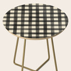 Watercolor Gingham - Black and Cream Side Table Gallery Image 2