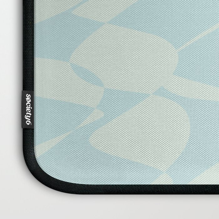Abstract Pastel Blue Ripple Laptop Sleeve Gallery Image 3