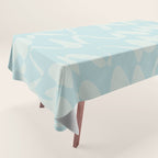 Abstract Pastel Blue Ripple Tablecloth Gallery Image 1