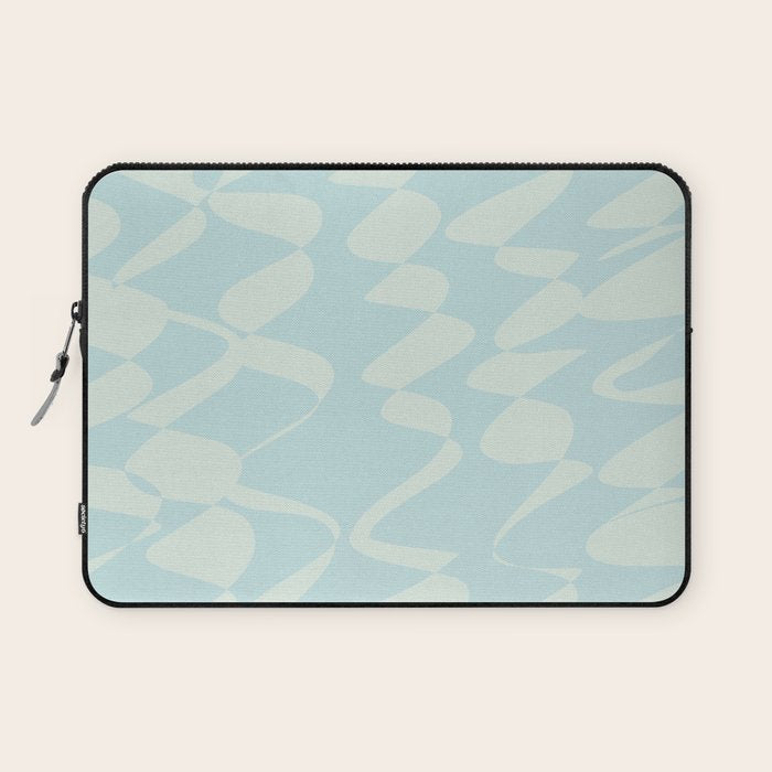 Abstract Pastel Blue Ripple Laptop Sleeve Gallery Image 1