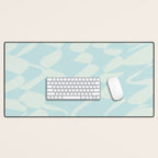 Abstract Pastel Blue Ripple Desk Mat Gallery Image 1