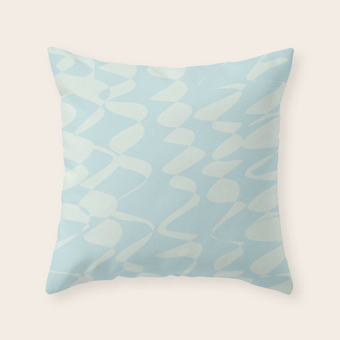 Abstract Pastel Blue Ripple Throw Pillow Gallery Image 6