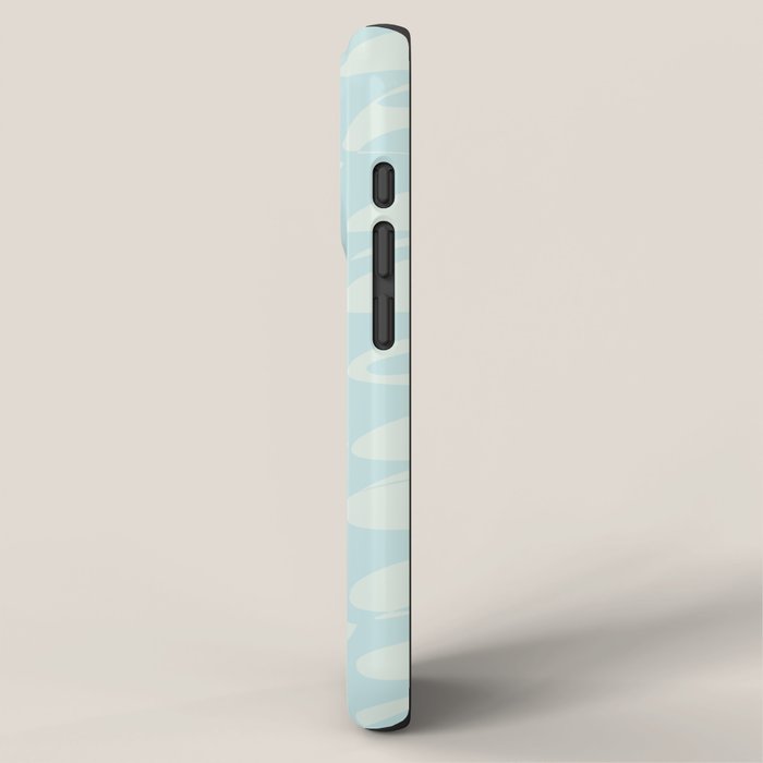 Abstract Pastel Blue Ripple iPhone Case Gallery Image 2