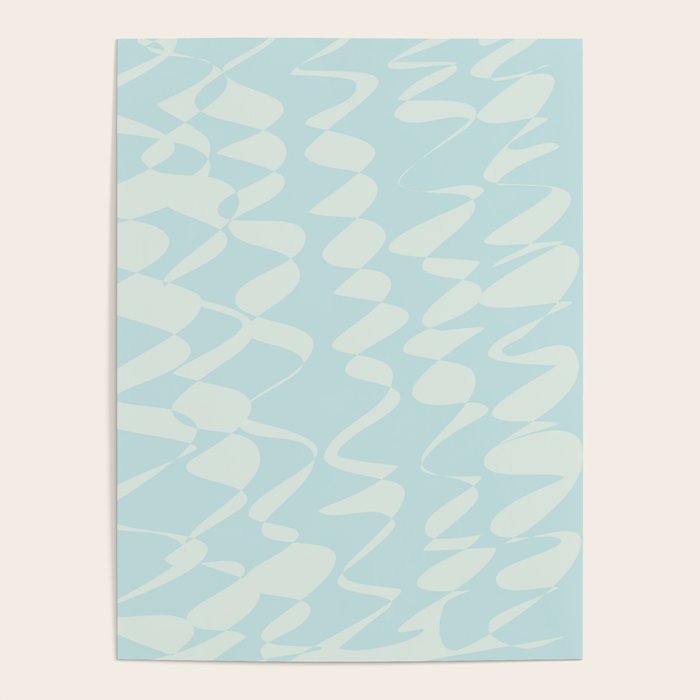 Abstract Pastel Blue Ripple Poster Gallery Image 4
