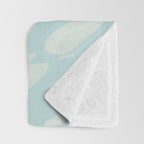 Abstract Pastel Blue Ripple Throw Blanket Gallery Image 3