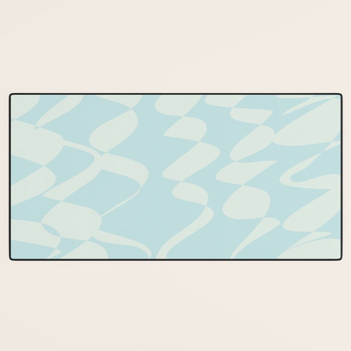 Abstract Pastel Blue Ripple Desk Mat Gallery Image 3